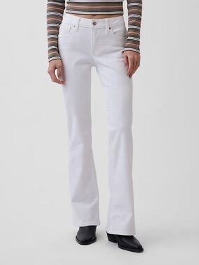 Gap Low Rise Long & Lean Jeans Fresh White Waist 29 or 8 Tall Bootcut Denim